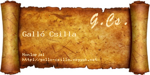 Galló Csilla névjegykártya