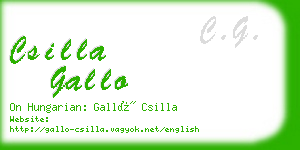 csilla gallo business card